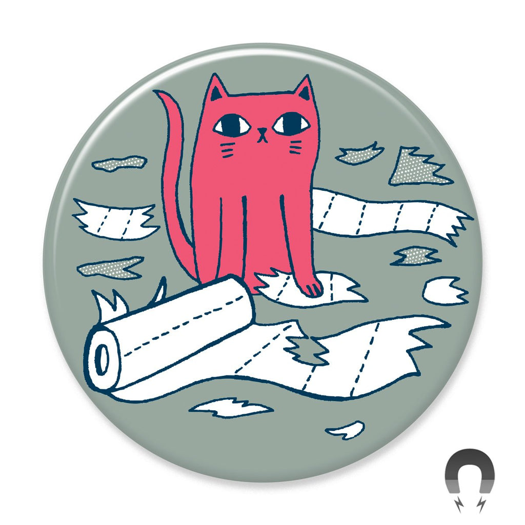 Toilet Paper Kitty Magnet