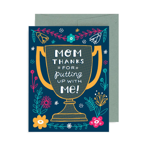 Mom Thanks Trophy A2 Card