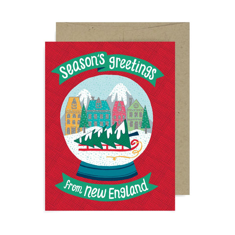 Snow Globe New England A2 Card