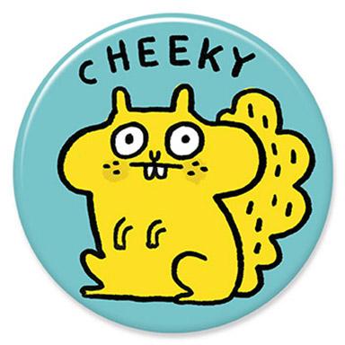 Cheeky Squirre Button by Gemma Correll