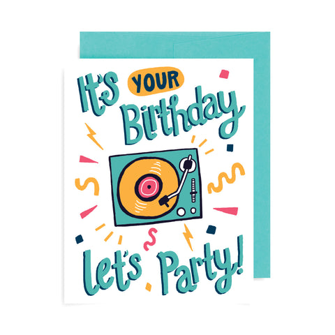 Turntable Birthday A2 Card