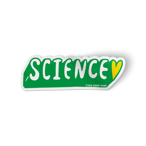 Science Heart Big Sticker