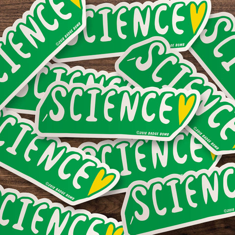 Science Heart Big Sticker