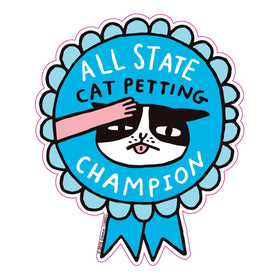 All State Cat Petting Champion Sticker