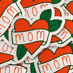 Mom Tattoo Heart Sticker