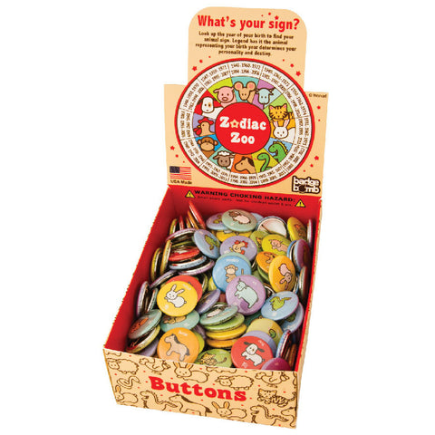 Zodiac Zoo 1" Button Box