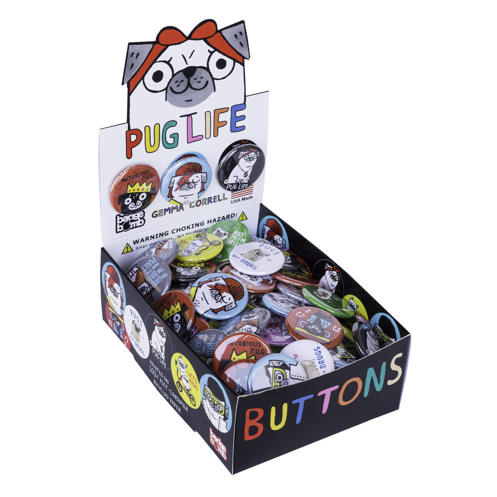 Pug Life 1.25" Button Box