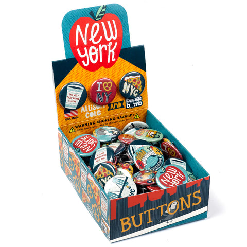 NYC New York 1.25" Button Box