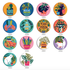 Purrfect Plants Cat 1.25" Button Box