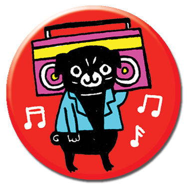 Boombox Pug 1.25" Button