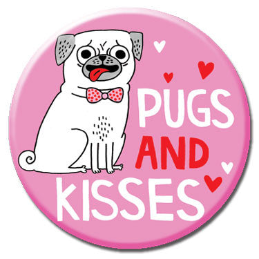 Pugs And Kisses 1.25" Button