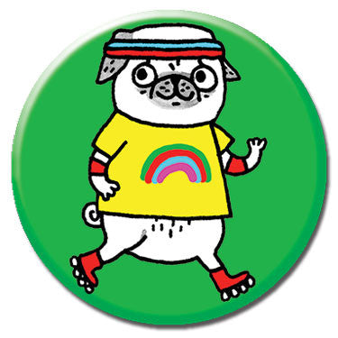 Rollerblade Pug 1.25" Button