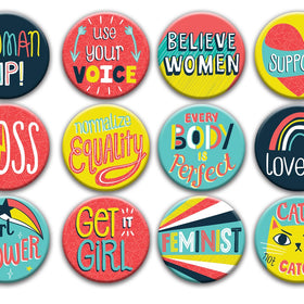 Girl Power 1.25" Button Box