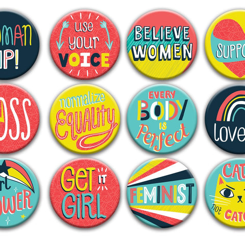 Girl Power 1.25" Button Box